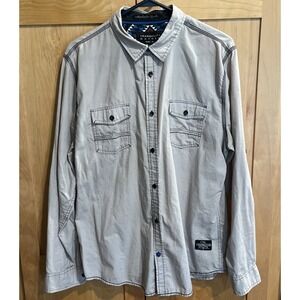 Tranquility Mayhem Button Down Shirt Mens Long Sleeve Punk Cowboy Size XL